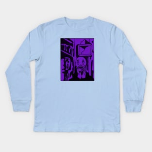 Purple Dark Age Kids Long Sleeve T-Shirt